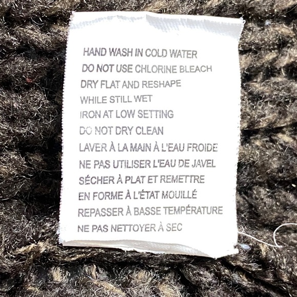 Reitmans Open Front Cardigan Sweater Sz Medium Brown Hip Length Pockets Neck Tie - Picture 9 of 12